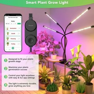 Grow Lights for Indoor Plants, Maxsure Four Head LED Grow Light